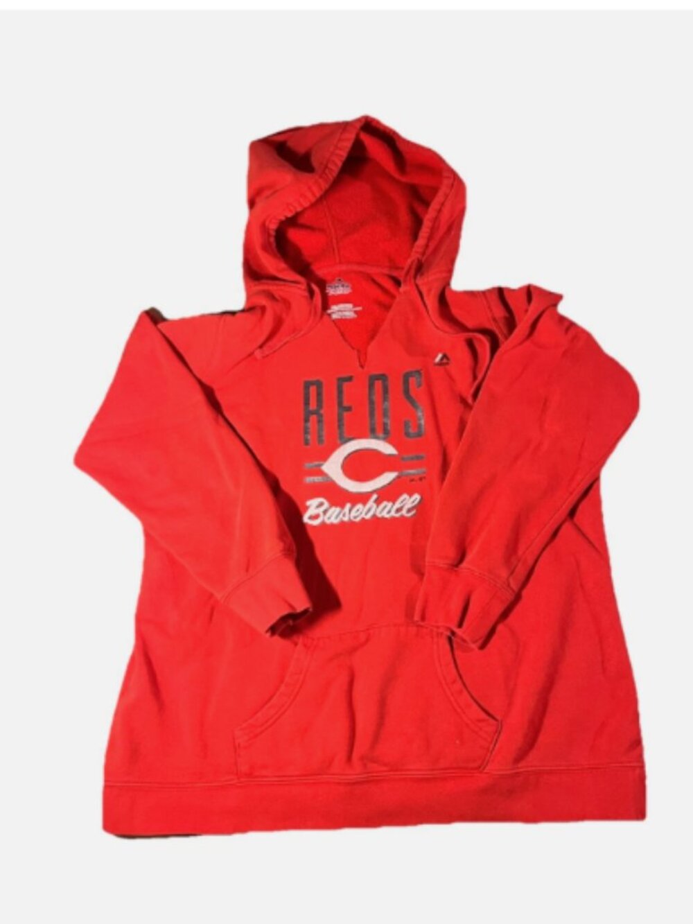 Cincinnati Reds Hoodie Womens XXL Majestic Baseball Pullover Red